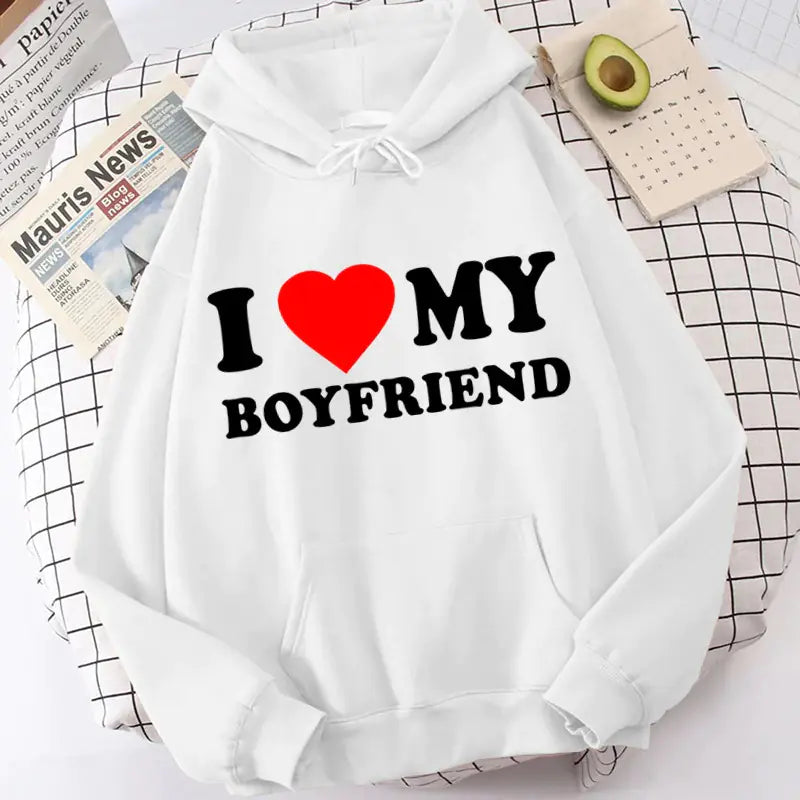 Valentine's I Love My Boyfriend Girlfriend Hoodie