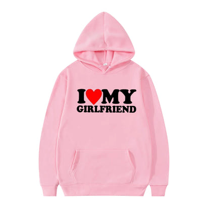 Valentine's I Love My Boyfriend Girlfriend Hoodie