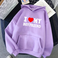 Valentine's I Love My Boyfriend Girlfriend Hoodie