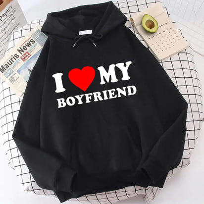Valentine's I Love My Boyfriend Girlfriend Hoodie