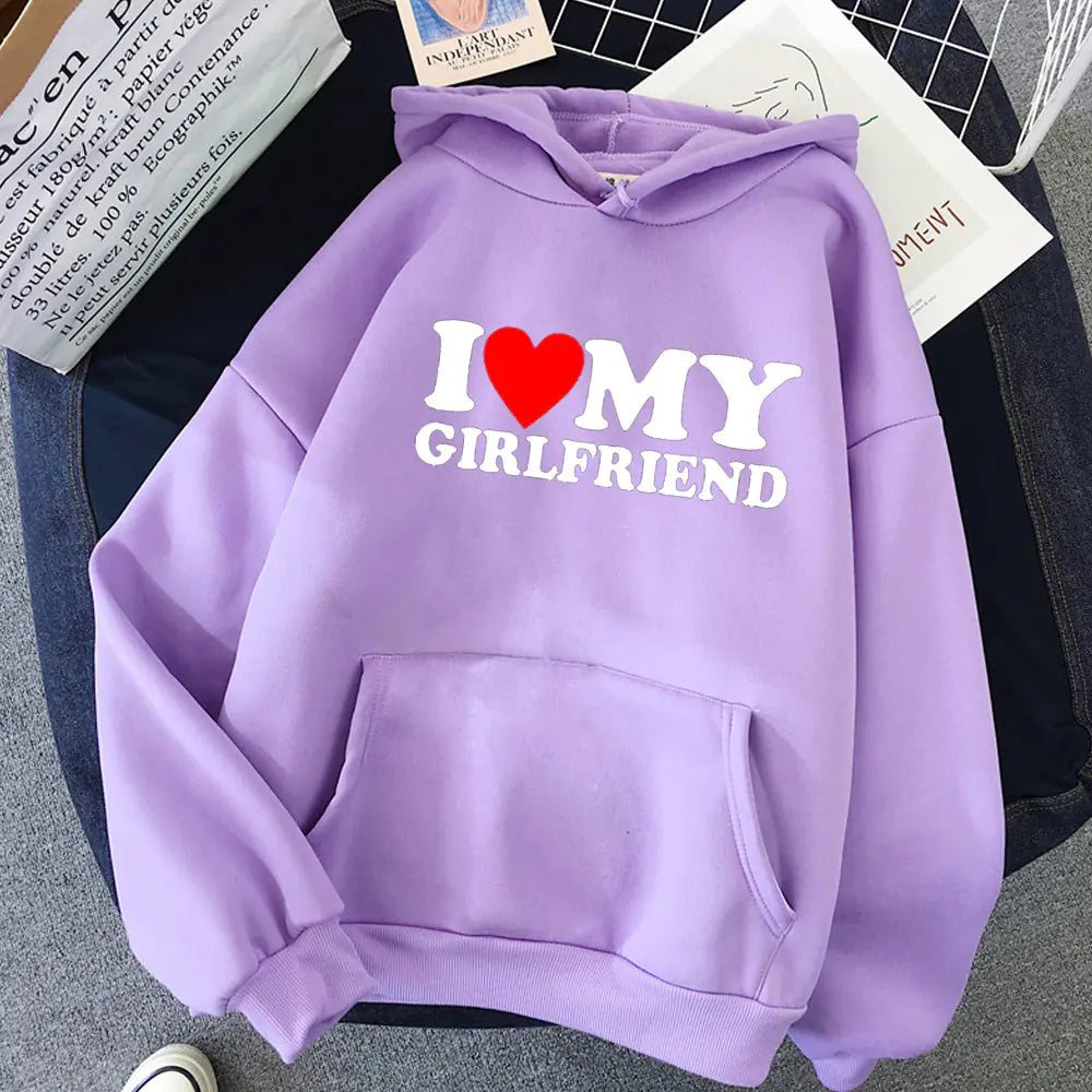 Valentine's I Love My Boyfriend Girlfriend Hoodie