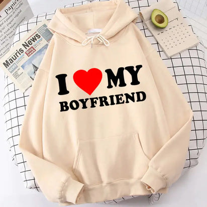 Valentine's I Love My Boyfriend Girlfriend Hoodie