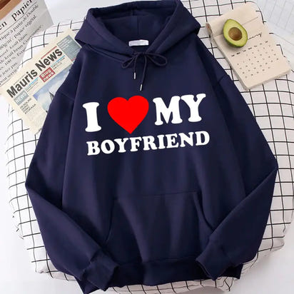 Valentine's I Love My Boyfriend Girlfriend Hoodie