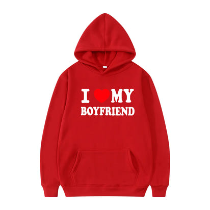 Valentine's I Love My Boyfriend Girlfriend Hoodie